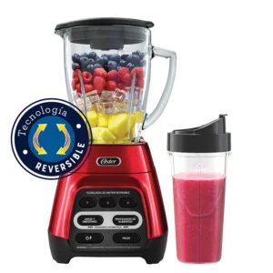 Licuadora Oster®, tecnología reversible y vaso Blend-N-Go BLSTPYG1310RBG